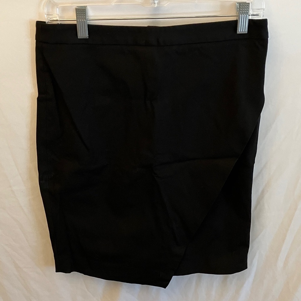 Banana Republic: Black Asymmetrical Pencil Skirt- Cotton Blend